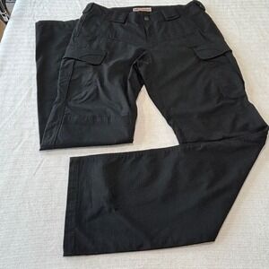 5.11 Tactical Stryke Pants Womens 10 Long Black Cargo Ripstop 64386-019